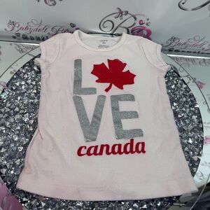 Carter's T-shirt love Canada White and Red Canada Love Tee